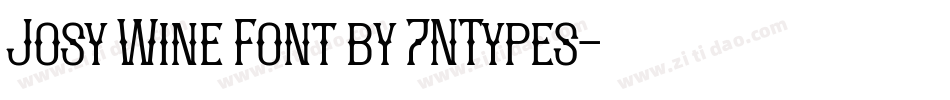 Josy Wine Font by 7NTypes字体转换